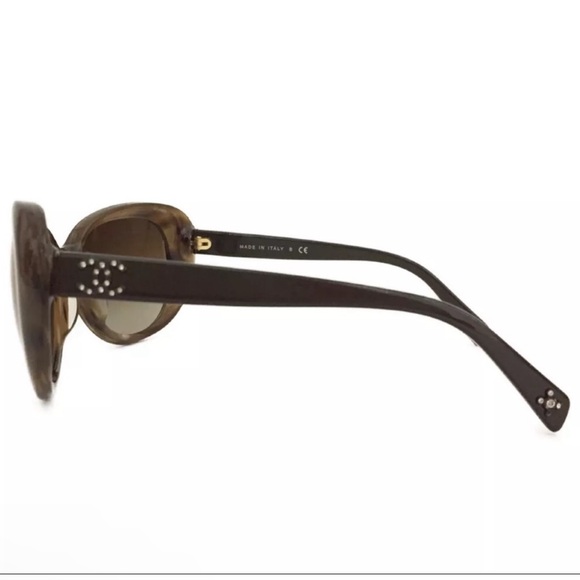 CHANEL Swarovski Crystal Flower Logo CC Brown Frame Sunglasses + Dust Bag 5151-B - Picture 9 of 14